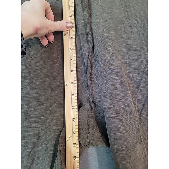 NWT Chico’s Silk Linen Wide Leg Cropped Pants Women’s 2 US 12/14 Breen VTG - Picture 5 of 8